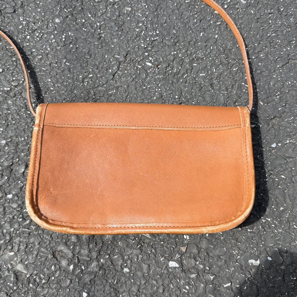 Genuine leather crossbody medium brown color - Picture 8 of 11